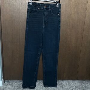 Express Dark Blue Ankle Jeans